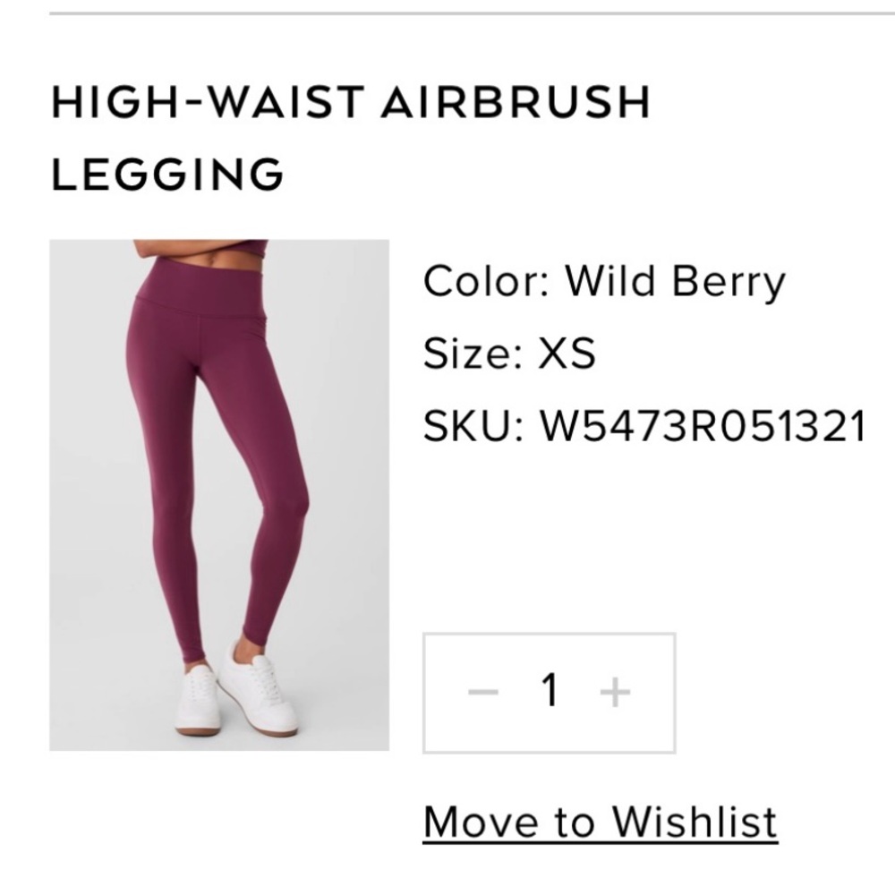 ALO Yoga High-Waist Legging in Berry